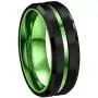 6/8mm Red/Green&Black Tungsten Carbide Ring Mens Two Tone Wedding Bands Groove Beveled Edge Brushed Engagement Couples Rings 6/8mm Red/Green&Black Tungsten Carbide Ring Mens Two Tone Wedding Bands Groove Beveled Edge Brushed Engagement Couples Rings