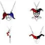 4 Pieces Suicide Squads Necklace Silver Enamel Clown Baseball Joker Harley Quinn Cosplay Necklaces Pendants For Boys Kids 4 Pieces Suicide Squads Necklace Silver Enamel Clown Baseball Joker Harley Quinn Cosplay Necklaces Pendants For Boys Kids