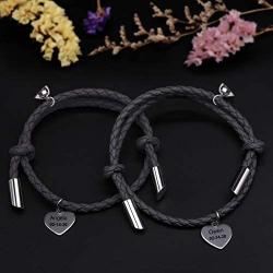 ORFAN Attract Magnetic Couples Bracelets Custom Magnetic Couple Bracelet for Him and Her Set Promise Rope Braided Bracelet Set for Couples