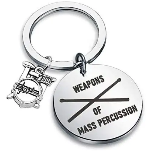 CENWA Drummer Gift Drummer Keychain Weapons of Mass Percussion Drum Kit Gifts Musician Keychain Percussion Jewelry Drum Player Band Gifts CENWA Drummer Gift Drummer Keychain Weapons of Mass Percussion Drum Kit Gifts Musician Keychain Percussion Jewelry Drum Player Band Gifts