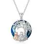 TOUPOP,Sister Gifts from Sister Sterling Silver Tree of Life Pendant Necklace with Blue Circle Crystal Jewelry Gifts for Sister Women Friend Girls Birthday Mothers Day TOUPOP,Sister Gifts from Sister Sterling Silver Tree of Life Pendant Necklace with Blue Circle Crystal Jewelry Gifts for Sister Women Friend Girls Birthday Mothers Day