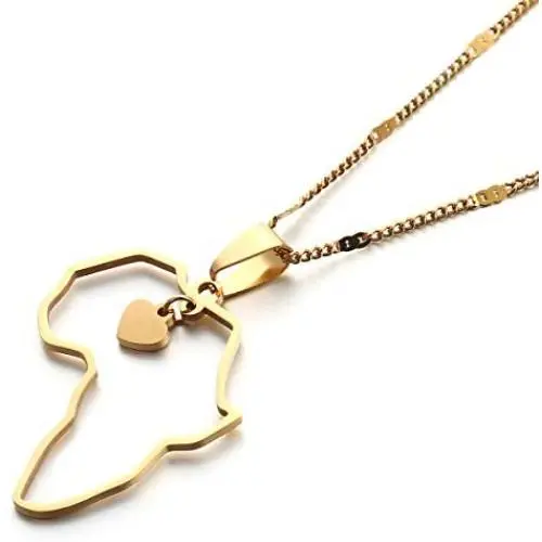 Africa Map Pendant Necklaces Heart African of Maps Jewelry Charms Heart Map Africa Map Pendant Necklaces Heart African of Maps Jewelry Charms Heart Map