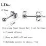 LDier Tiny Stud Earrings for Women - 4 Pairs Stainlss Steel Small Stud Earrings with Clear CZ Round Ball - Perfect Suitable for Party, Date, Office, Wedding or Daily Wear LDier Tiny Stud Earrings for Women - 4 Pairs Stainlss Steel Small Stud Earrings with Clear CZ Round Ball - Perfect Suitable for Party, Date, Office, Wedding or Daily Wear