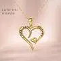 14k Gold''I love You Forever'' Heart Necklace for Women, Real Gold Love Jewelry for Her, 16+1+1 Inch 14k Gold''I love You Forever'' Heart Necklace for Women, Real Gold Love Jewelry for Her, 16+1+1 Inch