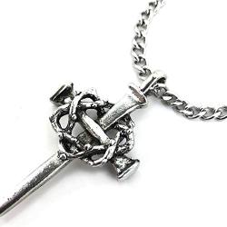 FORGIVEN JEWELRY Nail Cross with Crown of Thorns Necklace On Chain