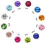 EVERLEAD Dainty Silver Necklaces for Women,316L Floating Round Locket Pendant Charms Necklaces Simple Cute Stainless Steel Toughened Glass Necklaces for Women Friendship Necklace