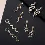 Gold Snake Earrings Stud for Women Personalized Animal Snake Hoop Earrings Punk Cobra Serpent Statement Drop Dangle Earrings Jewelry Set Gold Snake Earrings Stud for Women Personalized Animal Snake Hoop Earrings Punk Cobra Serpent Statement Drop Dangle Earrings Jewelry Set