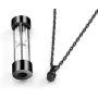 PiercingJ Personalized Custom Time Memory Hourglass Glass Pendant Cremation Necklace Stainless Steel Urn Necklace for Ashes Eternal Infinity Cremation Keepsake Memorial Jewelry