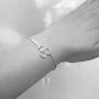 Adjustable Silver Scissors Bracelet for Hairdresser Minimalist Charm Scissors with Chain Bracelet for Women Fashion Jewelry
