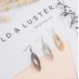 Gold and Luster Women Jewelry Drop Dangle Earrings Set Diamond Cut Silver And Gold Plated 2 Pairs