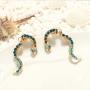 Boaccy Crystal Earrings Snake Earring Jackets Ear Drop Green Jewelry for Women and Girls