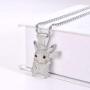 KMASAL Jewelry Hip Hop Iced Out Cute Cartoon Pendant Fully Simulated Diamond Chain 18K Gold Plated Necklace for Men Women