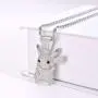 KMASAL Jewelry Hip Hop Iced Out Cute Cartoon Pendant Fully Simulated Diamond Chain 18K Gold Plated Necklace for Men Women KMASAL Jewelry Hip Hop Iced Out Cute Cartoon Pendant Fully Simulated Diamond Chain 18K Gold Plated Necklace for Men Women