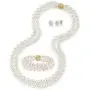 THE PEARL SOURCE 14K Gold AAAA Quality Round White Freshwater Cultured Pearl Double Strand Necklace, Bracelet & Earrings Set in 18-19'' Princess Length for Women THE PEARL SOURCE 14K Gold AAAA Quality Round White Freshwater Cultured Pearl Double Strand Necklace, Bracelet & Earrings Set in 18-19'' Princess Length for Women