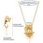 Touchstone Indian Bollywood Gorgeous Traditional Bridal Designer Jewelry Pendant Set in Gold and Silver Tone for Women.