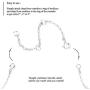Sllaiss 3 Pcs 925 Sterling Silver Necklace Extender Chain Bracelet Anklet Chain Set for Necklace Adjustable Length 2'' 3'' 4''