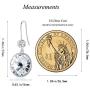 Bella Drop Earrings Crystals from Swarovski 18K White Gold Plated Hypoallergenic Jewelry for Women Girls