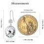 Bella Drop Earrings Crystals from Swarovski 18K White Gold Plated Hypoallergenic Jewelry for Women Girls Bella Drop Earrings Crystals from Swarovski 18K White Gold Plated Hypoallergenic Jewelry for Women Girls