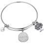 BEKECH Nonna Bracelet Grandma Nonna Charm Expandable Wire Bangle Nana Nonna Jewelry Grandmother Gift for Family Nonna