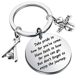 Baseball Keychain Baseball Player Gift Softball Charm Keychain Gifts Baseball Mom Gift Baseball Jewelry Inspiration Gift Take Pride in How Far You Have Come