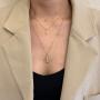Baffaricco Number Initial Necklace for Women Girls Stainless Steel 0-9 Charm Pendent Necklace with Chain Gold Plated Lucky Necklace