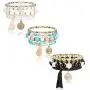 Udalyn 3 Sets Bohemian Stackable Bead Bracelets for Women Men Multilayered Bracelet Set Pendant Tassel Charm Stretch Bangles Udalyn 3 Sets Bohemian Stackable Bead Bracelets for Women Men Multilayered Bracelet Set Pendant Tassel Charm Stretch Bangles