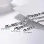 PROSTEEL 316L Stainless Steel Figaro Chain Necklace for Men/Women, Black/18K Real Gold Plated, 4mm to 13mm, 14inch to 30inch, Come Gift Box