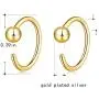 Silver Hoop Earrings, Small Huggie Open Hoop Earrings Cartilage Piercing Earrings for Women Girls
