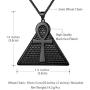 beautlace Ankh Cross Necklace Silver/18K Gold/Black Gun Plated Ancient Triangle Ankh Cross Religious Pendant for Men and Women KP0132