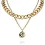 LILIE&WHITE Gold Coin Necklace for Women Fashion Curb Chain Necklaces Chunky Chain Choker Necklaces Jewelry Gift