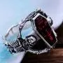 HSQYJ Punk Silver Skull Bat Ring Gothic Vampire Bloody Red Enamel Coffin Rings Mens Womens Metal Rock Biker Bands Fashion Jewelry HSQYJ Punk Silver Skull Bat Ring Gothic Vampire Bloody Red Enamel Coffin Rings Mens Womens Metal Rock Biker Bands Fashion Jewelry