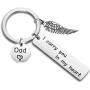 Gzrlyf I Carry You in My Heart Keychain Mom Dad Memorial Gifts for Daughter Son