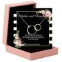 creatique Mother Daughter Necklace - Interlocking Circles Necklace, Mothers Day Jewelry Gifts, Mothers Day Necklaces, Mom and Daughter Necklace - Mother and Daughter Necklace