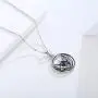 JUSTKIDSTOY Eagle Necklace for Men 925 Sterling Silver Steering Wheel Pendant Jewelry Hawk Necklace for Birthday JUSTKIDSTOY Eagle Necklace for Men 925 Sterling Silver Steering Wheel Pendant Jewelry Hawk Necklace for Birthday