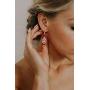 SWEETV Teardrop Wedding Earrings for Brides, Bridesmaids, Cubic Zirconia Dangle Earrings for Prom, Party, Formal Occasion