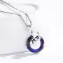 Fox Crystal Necklace 925 Sterling Silver Circle Crystal Pendant Necklace Fox Jewelry Gifts for Women Girlfriend Fox Lover Fox Crystal Necklace 925 Sterling Silver Circle Crystal Pendant Necklace Fox Jewelry Gifts for Women Girlfriend Fox Lover