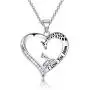 BEKECH Mom and Baby Giraffe Necklace I Love You Mom Heart Pendant Necklace Mother Daughter Jewelry Necklace for Mom Mom Birthday Gift