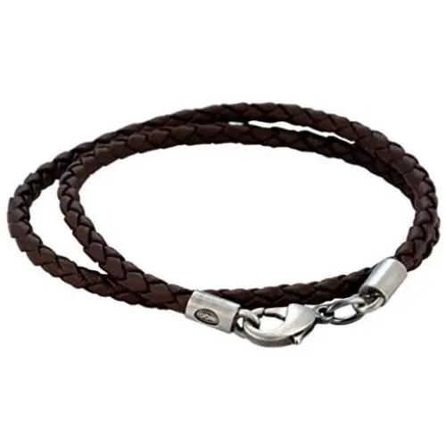 Bico 4mm (0.16 inch) Brown Braided Necklace (CL14 Brown) Bico 4mm (0.16 inch) Brown Braided Necklace (CL14 Brown)