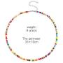 Bohemian Seed Bead Necklaces Adjustable Glass Beaded Choker Colorful Summer Hawaii Tiny Beaded Boho Choker Handmade Jewelry for Women Girls