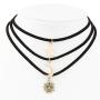 CanB Moon and Star Black Summer Choker Necklace Layered Velvet Sun Pendant Necklaces Jewelry for Women and Girls