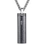 Aoiy Mens Stainless Steel Our Father Lords Prayer and Cross Pendant Necklace, 24'' Chain