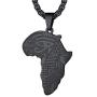 Richsteel National Borders/Eye of Horus African Map Necklace for Men Women Stainless Steel/18K Gold Plated Tribal Egyptian Jewelry with Customizable Service Travel Gift
