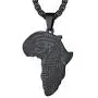 Richsteel National Borders/Eye of Horus African Map Necklace for Men Women Stainless Steel/18K Gold Plated Tribal Egyptian Jewelry with Customizable Service Travel Gift