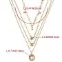 Kercisbeauty Moon and Star 4 Layered Necklace Gold Pendant for Wome and Girls Charm Jewelry Set Gift Her Kercisbeauty Moon and Star 4 Layered Necklace Gold Pendant for Wome and Girls Charm Jewelry Set Gift Her