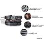 TempBeau Black Leather Bracelet Set for Men Women, Cross Charm Wide Wristband, Wood Wooden Beads, Braided Woven Ethnic Tribal 4pcs Bangle Set, Elastic Adjustable Length,Send Gift Box…