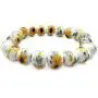 YOUCANDOIT2 Handmade Sunflower Simple Geometric Round Ceramic Bracelet Elastic for Women Girls Gift