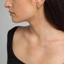 Columbus 14K Gold or Rhodium Plated Upside Down Open Hoop Earrings - Lightweight Hypoallergenic Wire Dangle Drop Threader Earrings