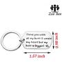 Zuo Bao Funny Keychain I Love You with All My Butt Dog Tag Gift for Best Friends for Boyfriend Girlfriend