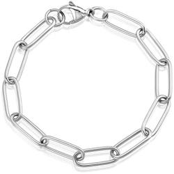 West Coast Jewelry | ELYA Stainless Steel Paperclip Bracelet 7.5''