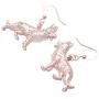 DUOWEI German Shepherd Dog Earrings Vintage Dangle Jewelry Charms Gifts | Silver Rose-gold And Gold Plated